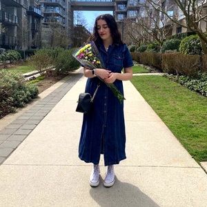 Vintage Long Denim Dress